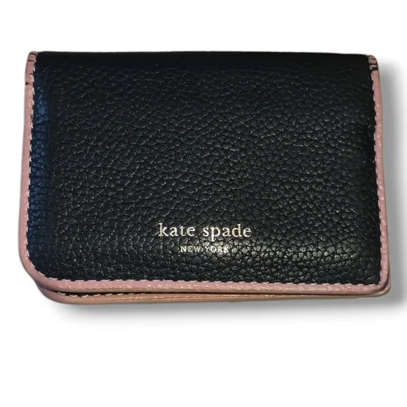 Kate Spade ♠️ Bifold Card Case | Black Leather | GUC