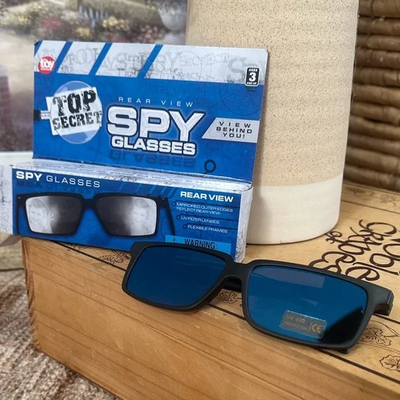 New Children’s Detective Spy Glasses Rear View Top Secret UV Sunglasses