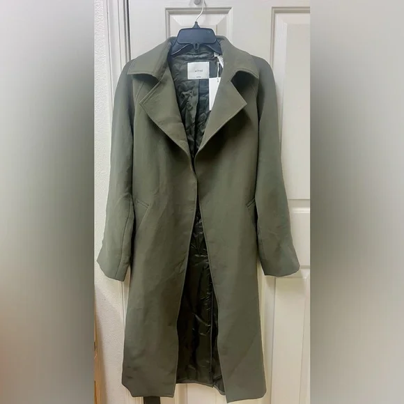 NWT Aritzia Wilfred Splendor Trench Coat in Olive XXS - Crepette