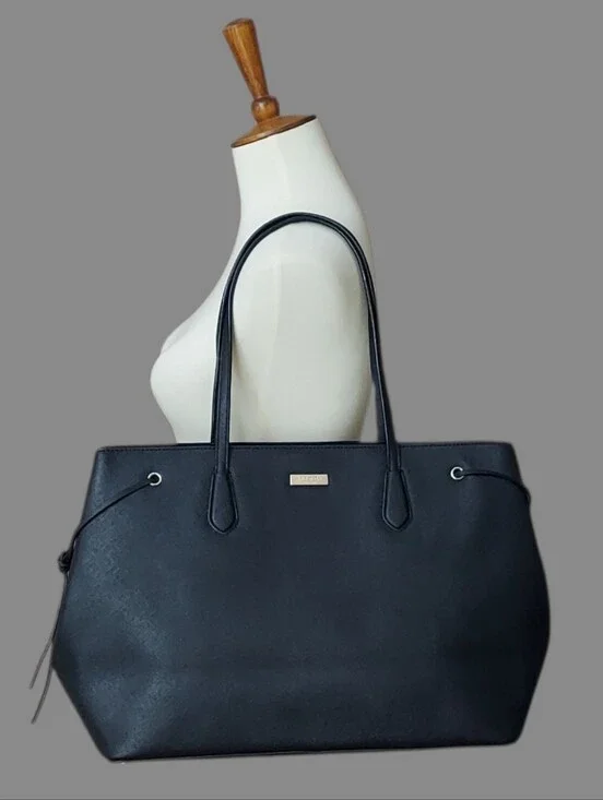 Kate Spade Ari Laurel Way Tote Bag Black Leather
