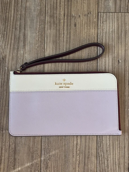 kate spade Two-Tone Pink & White Wristlet