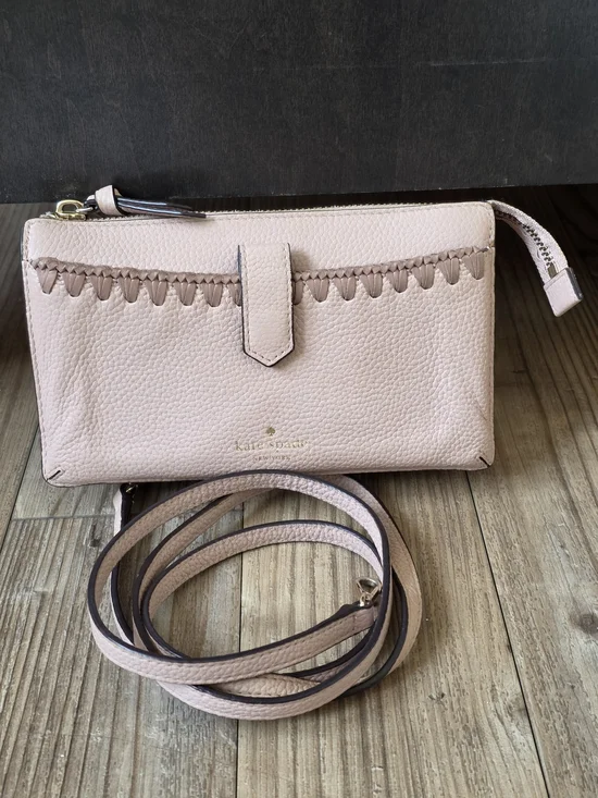 kate spade Blush Leather Crossbody Wallet