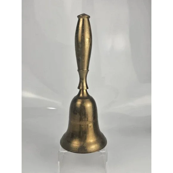 Large Solid Brass Hand Bell 11