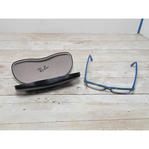 Ray-Ban RB1535 3600 Kids Eyeglasses Frames Black Blue 48-16-130 1132 w Hard Case