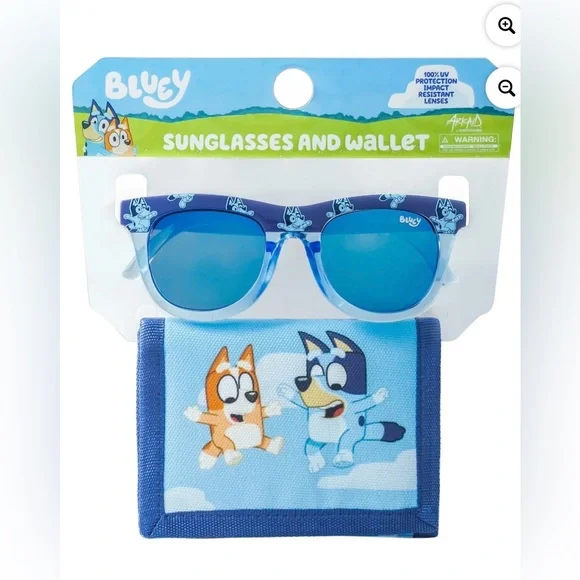 🔴 3/$12‎ Bluey Sunglasses & Wallet Set Kids UV400 Protection Trifold Wallet NWT
