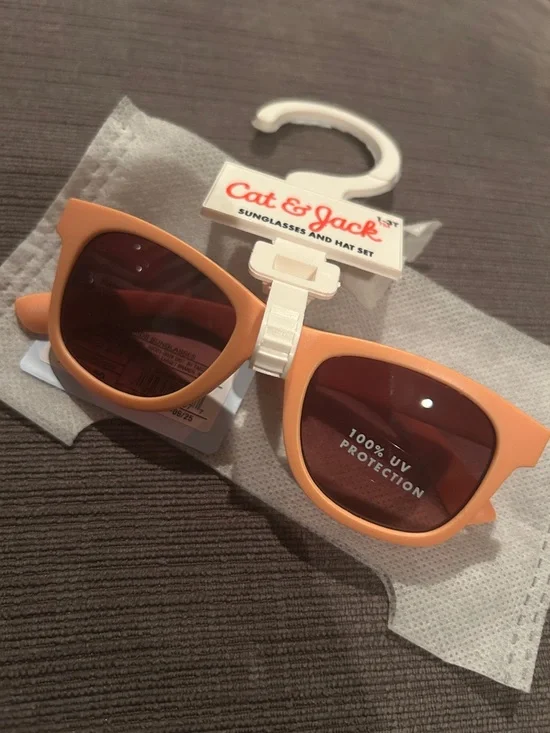Cat & Jack Toddler Sunglasses Orange 1-3T NWT