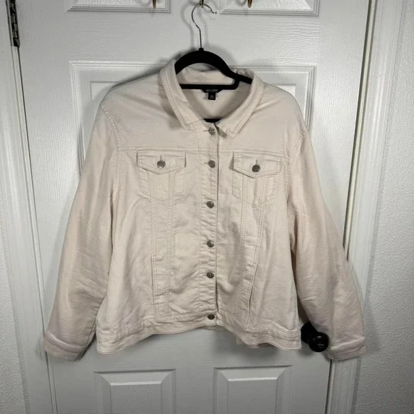 Cream soft denim jacket from Buffalo by‎ David Bitton