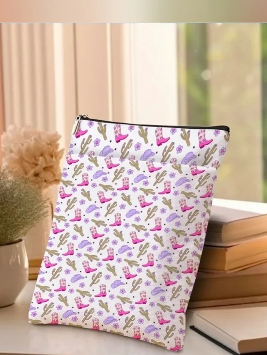 Western Chic Padded Book Sleeve Cover Pouch, Tablet Case – NWT Book Lover Gift
