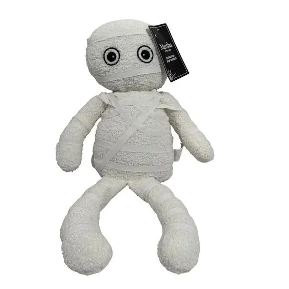 Martha Stewart Home Goods Weighted Spooky Mummy Plush 2024 Halloween Decor NWT