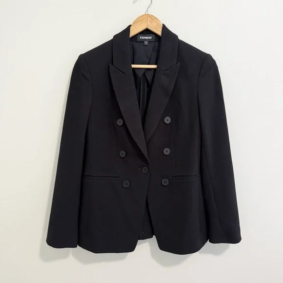 Express Black Button Blazer