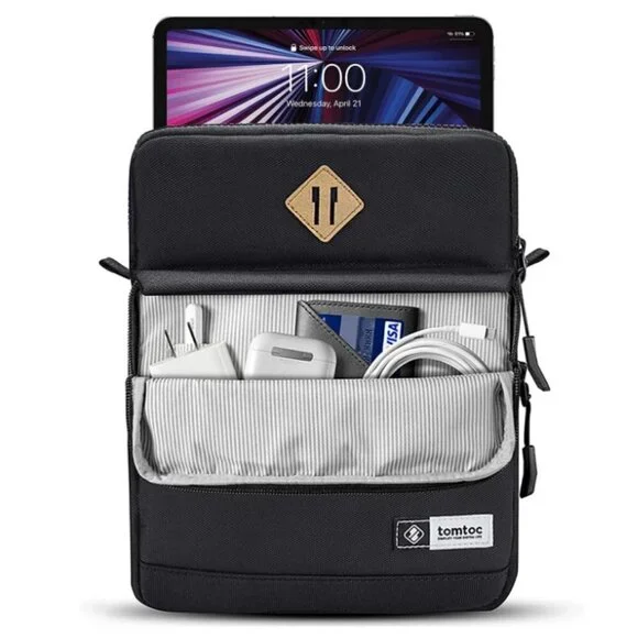 tomtoc 11 inch Tablet Sleeve Bag, CornerArmor patent design at the bottom