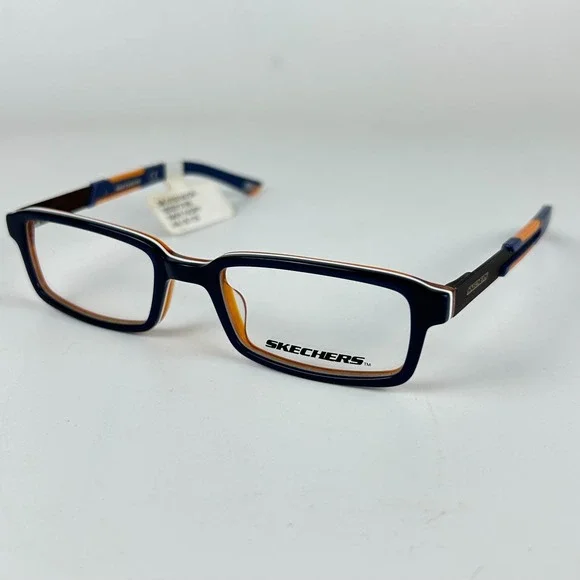Skechers Youth SK 1110 NVOR Eyeglasses‎ Frame Navy Ivory Full Rim 44-16-125