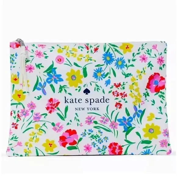 KATE SPADE NWOT NEW ENGLAND CANVAS MAKEUP BAG