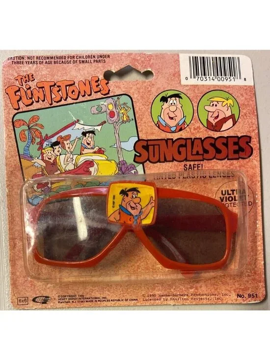 The Flintstones 1990 Fred Sunglasses UV Protection Kids Retro Frame