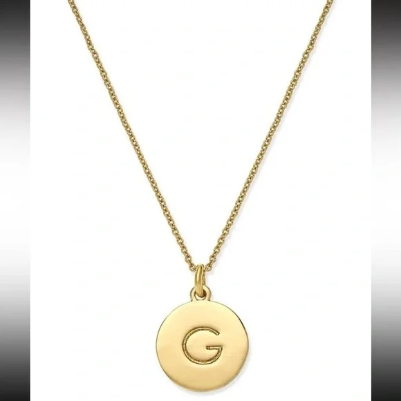 Kate Spade New York Initial Pendant Necklace G gold
