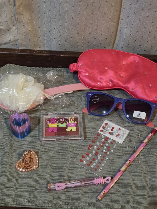 Kids Pink & Purple Aesthetic Accessories Bundle Lot - Y2K Dress Up Gift Set