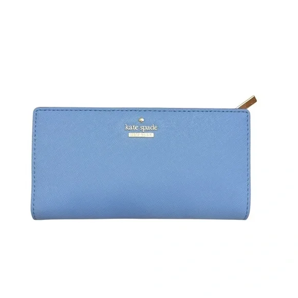 Kate spade blue slim bifold wallet new no tags