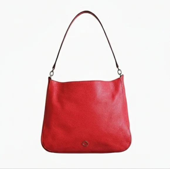 KATE SPADE LIKE NEW CORAL PEBBLED LEATHER SATCHEL 2 WAY