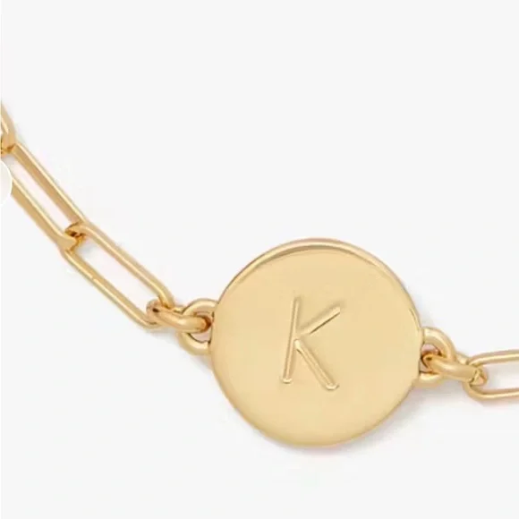 Kate Spade K Initial Disc Bracelet Gold