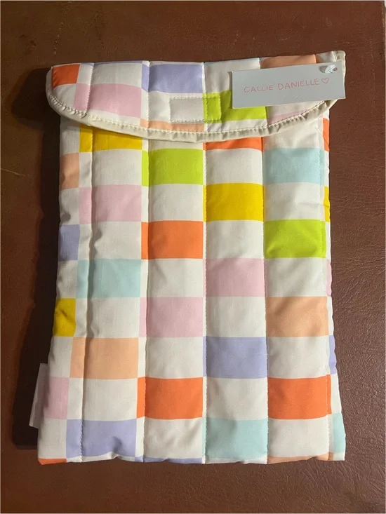 Pastel Check Tablet Sleeve - Multicolor