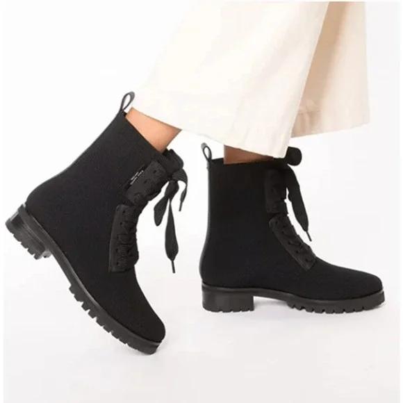 Kate spade new york Merigue Knit Combat Boots Size 5.5