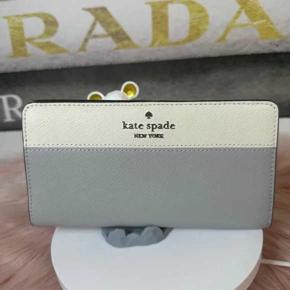 Kate Spade Madison Colorblock Saffiano Leather Large Slim Bifold