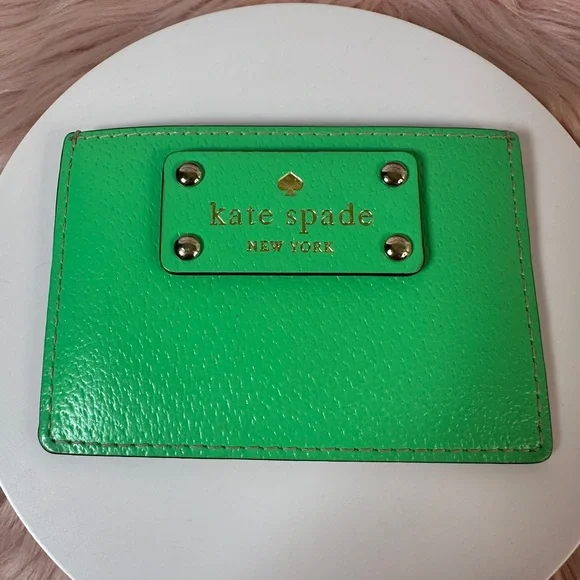 Kate Spade Wellesley Graham Card Case NWT & Gift Box Green Verna