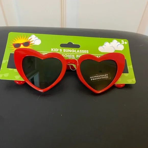 Kids Red Heart Sunglasses