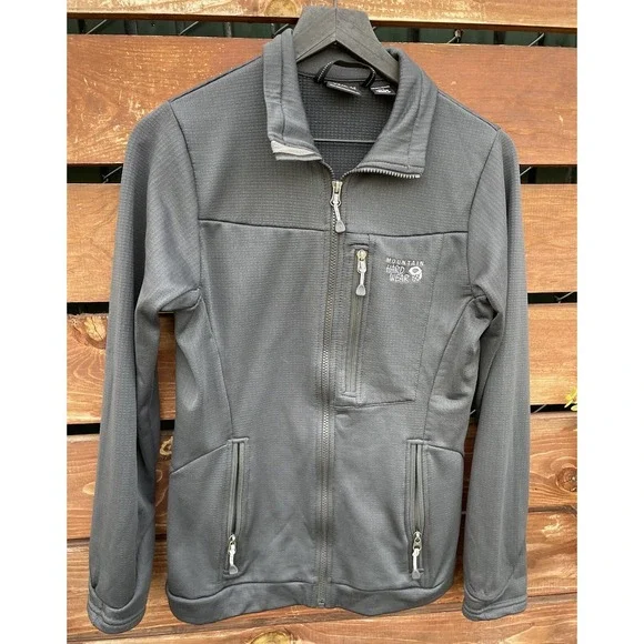 mountain‎ Hardwear Womens Gray Lightweight fleece lined Polartec Zip Up Jacket M