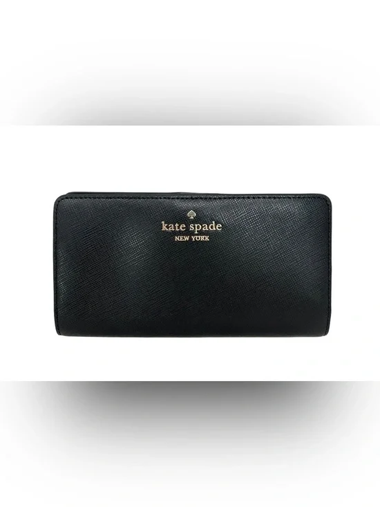 🖤Kate Spade Madison Large Slim Bifold Saffiano Leather Wallet Black