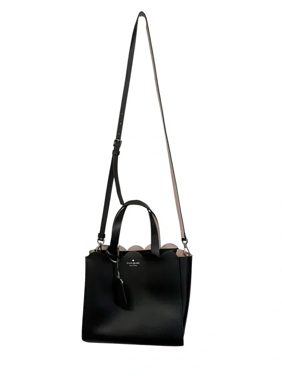 Kate Spade | Magnolia St Mini Mina Scallop Black Leather Crossbody