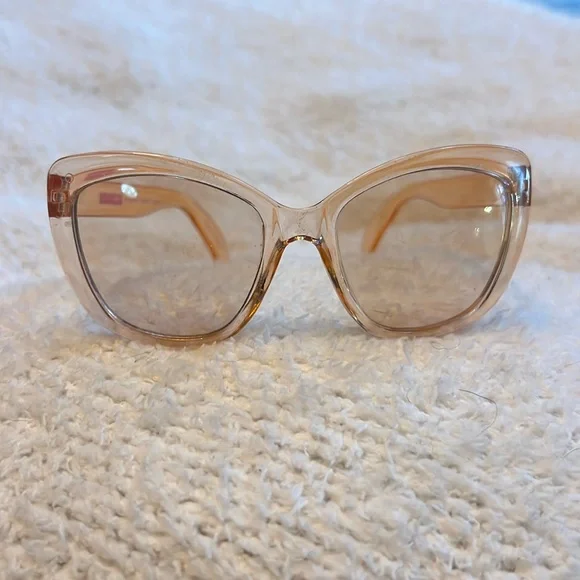 Janie and Jack cat eye clear light orange sunglasses girls size 4-6