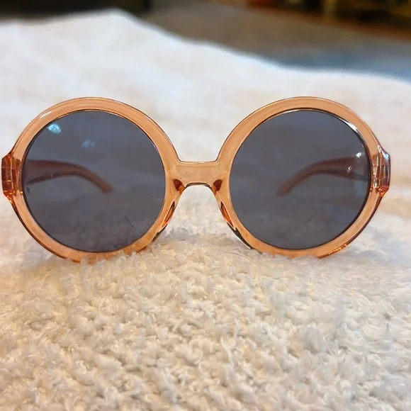 Janie and Jack round clear orange sunglasses girls size 4-6