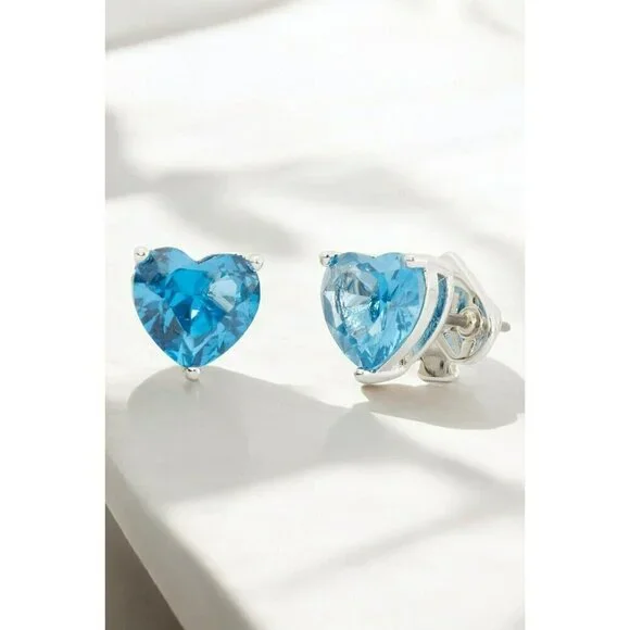 Kate Spade New York My Love Heart Stud Earrings in Blue