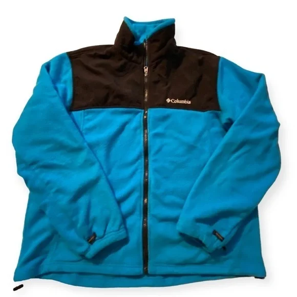 Columbia Jacket Women’s Large Full Zip Blue‎ Interchange Draw String Broke