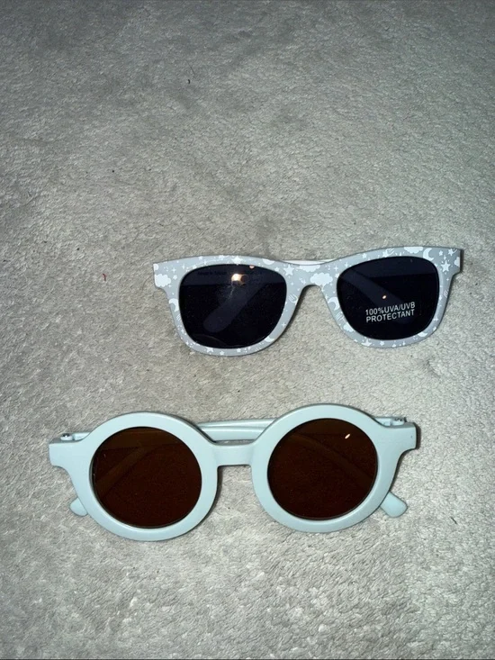 Light Gray & Pale Blue Sunglasses Duo - UV Protection