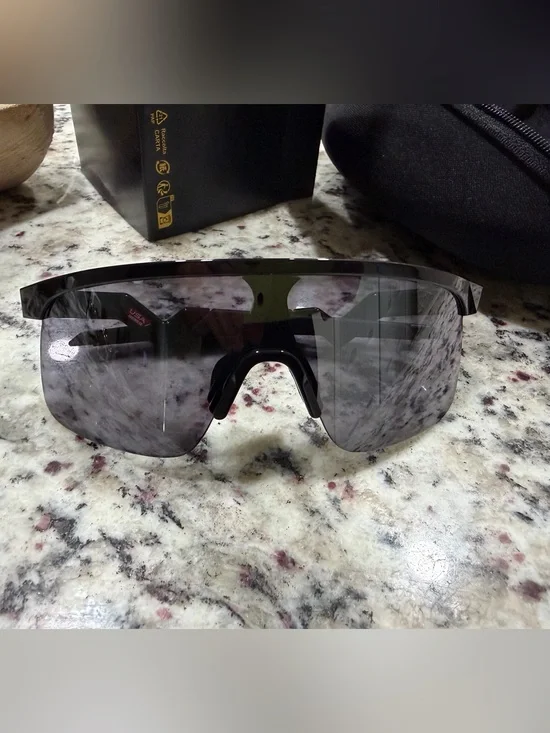 Oakley Kids Shield Sunglasses in Black with Smoke Lens