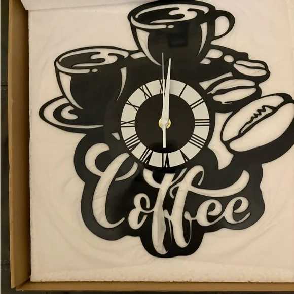 Vinyl Record Wall Clock -  Coffee decor