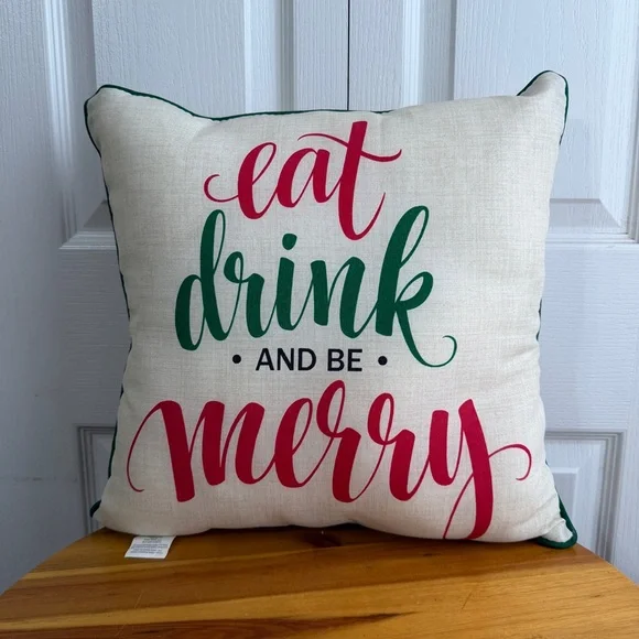 Mainstays eat drink and be merry‎ pillow