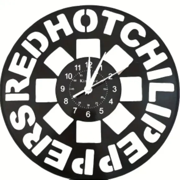 NEW Red Hot Chili Peppers RHCP Vinyl Record Album Carved Wall Clock Hard AltRock