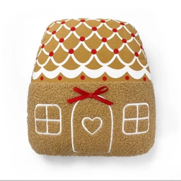 Target Bullseye Playground Holiday Gingerbread House Decorative Pillow, New!