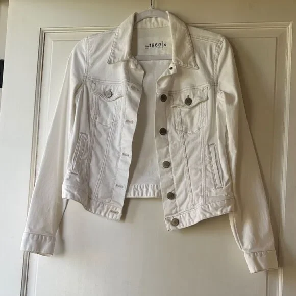 GAP Vintage White Denim Jacket