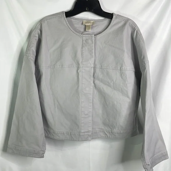 Loft light gray cotton, minimal jacket