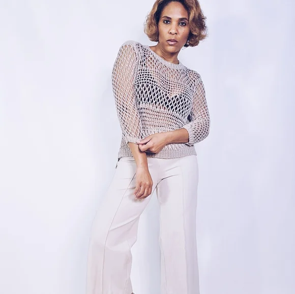Christian Siriano Netted Top