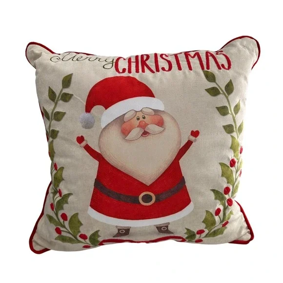 Merry Christmas Santa Claus Throw Pillow 18