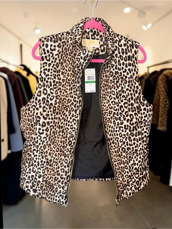 Michael Kors Leopard Print vest. Size Large.