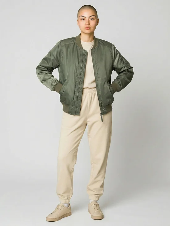 Hollister Olive Green Bomber Jacket