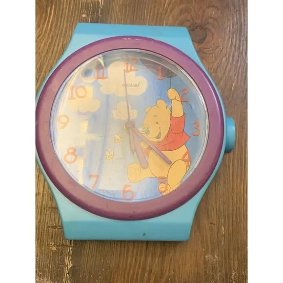 Vintage Fantasma‎ Disney Winnie the Pooh Battery Wall Clock  90s