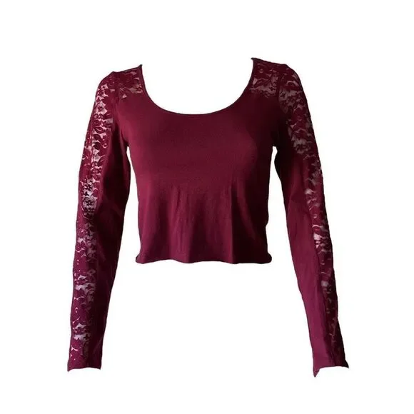 fairycore cropped lace blouse