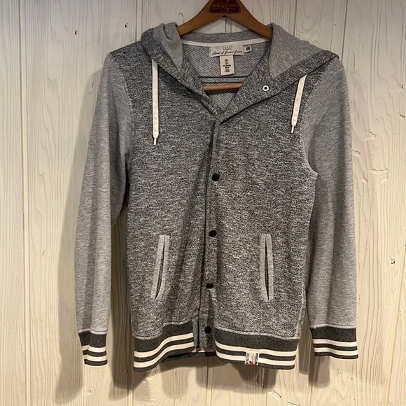 L.o.g.g. Snap Hoodie Side Pockets Drawstring Hood size Small